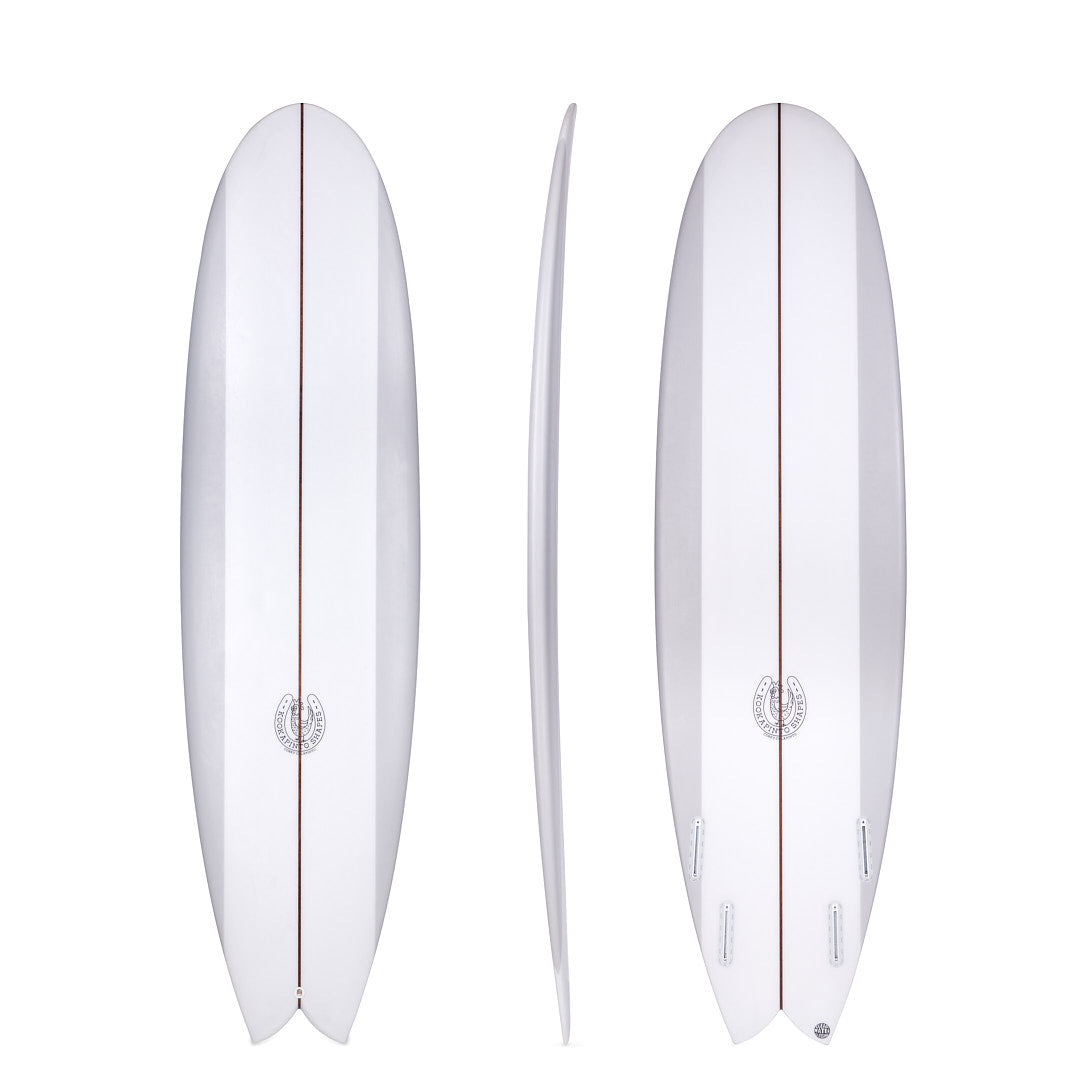 7'2" Kookapinto Fishy Noserider Gray Stripe (Poly)