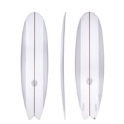 7'2" Kookapinto Fishy Noserider Gray Stripe (Poly)